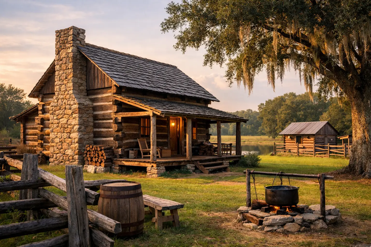 1800s Style Log Homes Built for the South