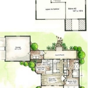 Riverbend Floor Plan | Georgia Cypress Log Homes Builder