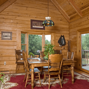 Manatee Log Home Dining Area View