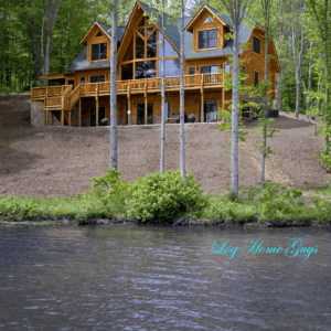 Modified Cypress Shenandoah Log Home Lake View by Log Home Guys of Florida