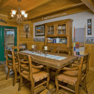 Shenandoah Cypress Log Home Dining Area Photo By Log Home Guys of Florida
