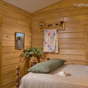 Silverado Ii Log Home Bedroom | Georgia Cypress Log Homes Builder