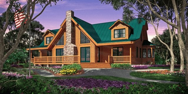 The Shenandoah Log Home by Log Home Guys a Florida Company