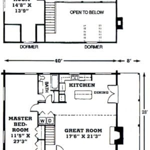 Apalachicola Log Home Floorplan