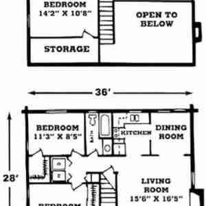 Chattahoochee Log Home Floorplan