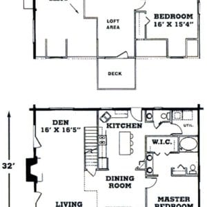 Kissimmee Log Home Floor Plan