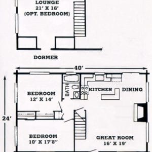 Lockloosa Log Home Floorplan