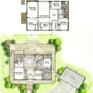 Madison Log Home Floor Plan