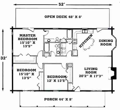 Shamrock Log Home Floorplan