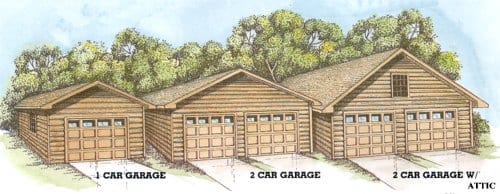 Suwannee Log Home Garages