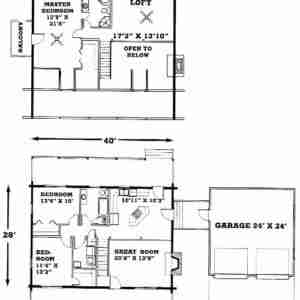 Whispering Wind Log Home Floorplan